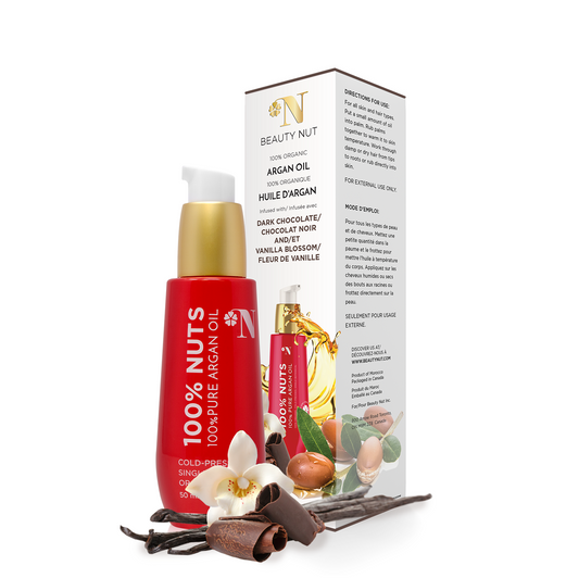 100% Pure Organic Argan Oil with Dark Chocolate and Vanilla Essence 50ml